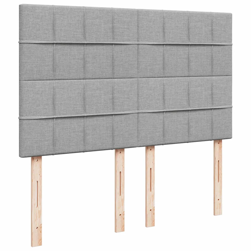 Giroletto a Molle con Materasso Grigio Chiaro 160x200cm Tessuto 3292107