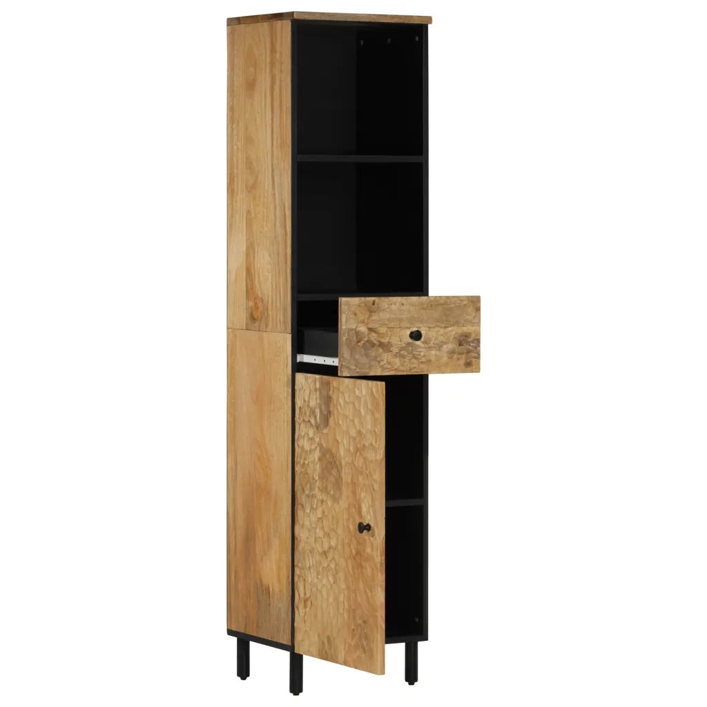 Mobile da Bagno | Armadio da bagno 38x33x160 cm in Legno Massello di Mango