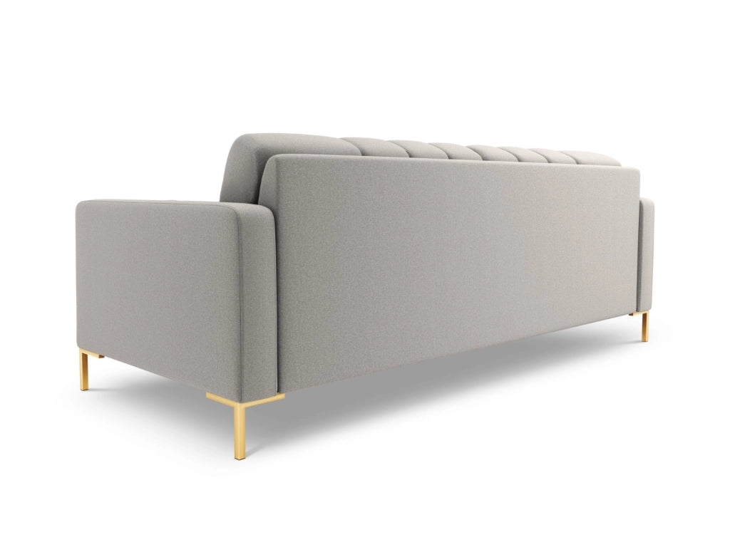 Cosmopolitan Design - Divano "Bali" 4 posti in tessuto strutturato grigio chiaro 