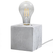 Lampada da tavolo loft cubo cemento DORMA PureLume E27