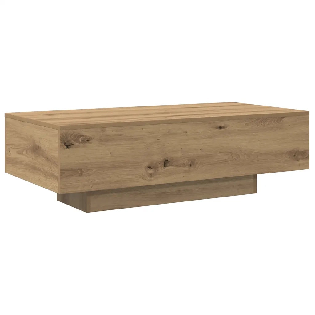 Tavolino Salotto-Tavolino da soggiorno-Tavolo Rovere Artigianale 100x49,5x31cm Multistrato