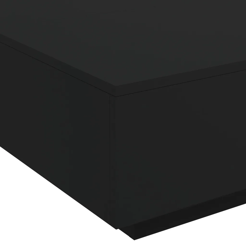 Tavolino da salotto | Tavolino da caff¨¨ | Tavolino da Soggiorno con Luci LED Nero 80x80x31 cm