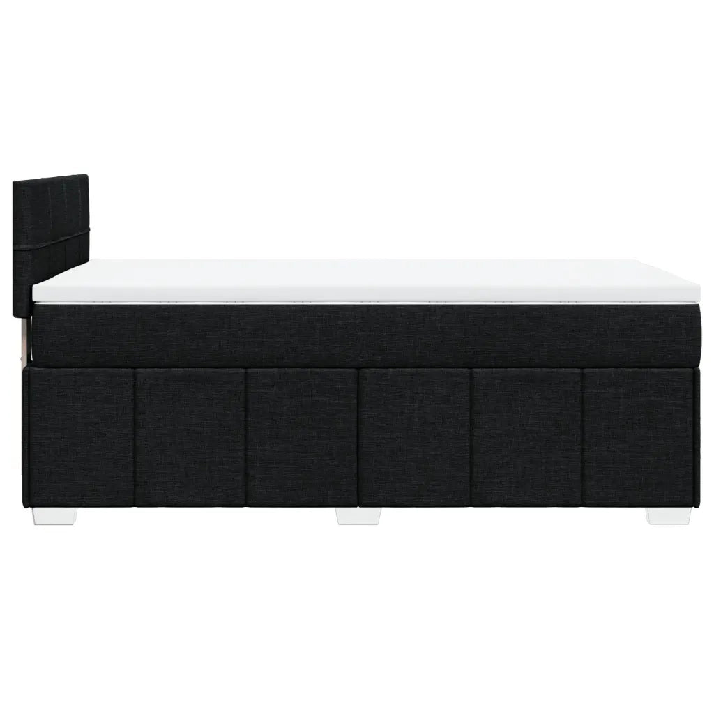 Giroletto a Molle con Materasso Nero 90x200 cm in Tessuto 3289253
