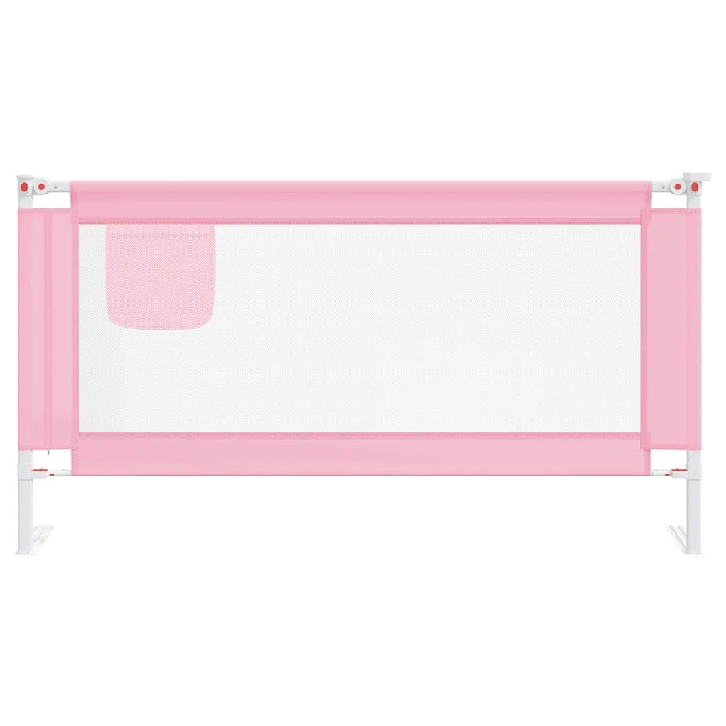 Sponda Letto di Sicurezza per Bambini Rosa 160x25 cm Tessuto 10203