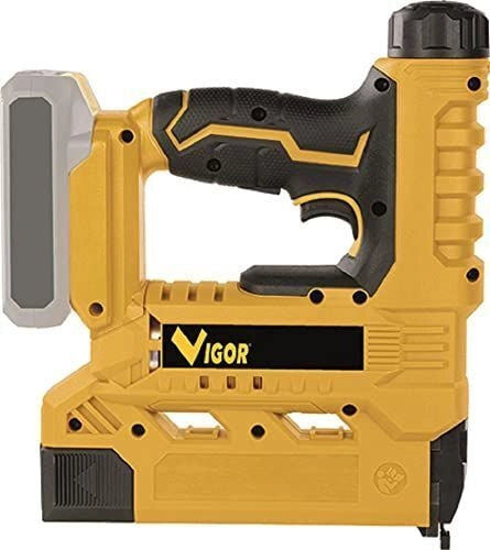 Vigor 4015405 V-FB 20V Fissatrice a Batteria 20V Li-Ion per Chiodi 15-32 mm e Punti 15-25 mm colore Nero