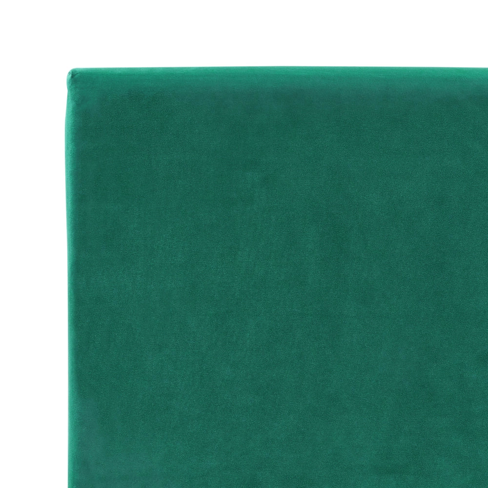Letto singolo in Velluto verde con rete a doghe 90 x 200 cm stile contemporaneo