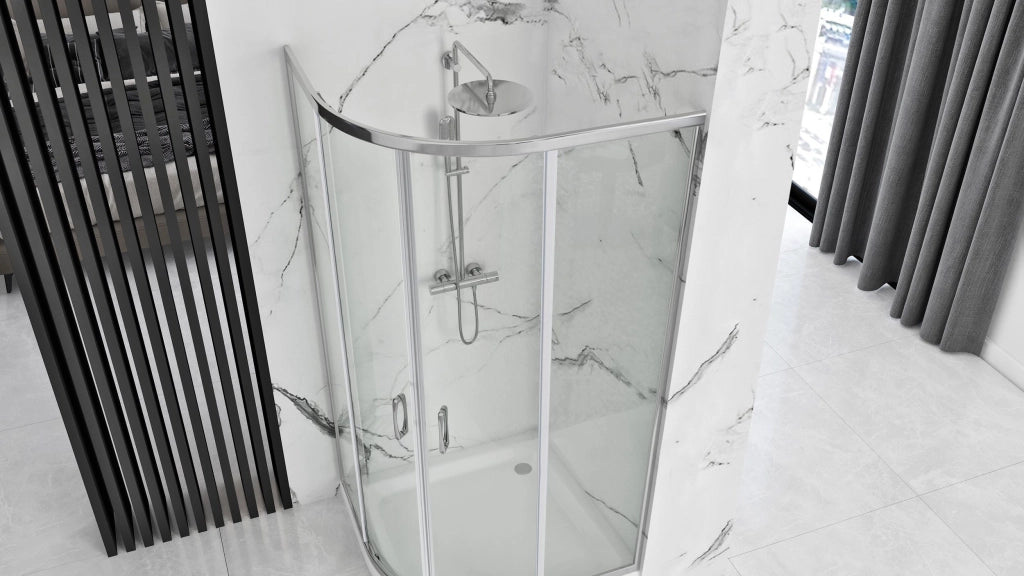 Cabina Doccia Rea Look Chrome 80x80 Senza piatto doccia