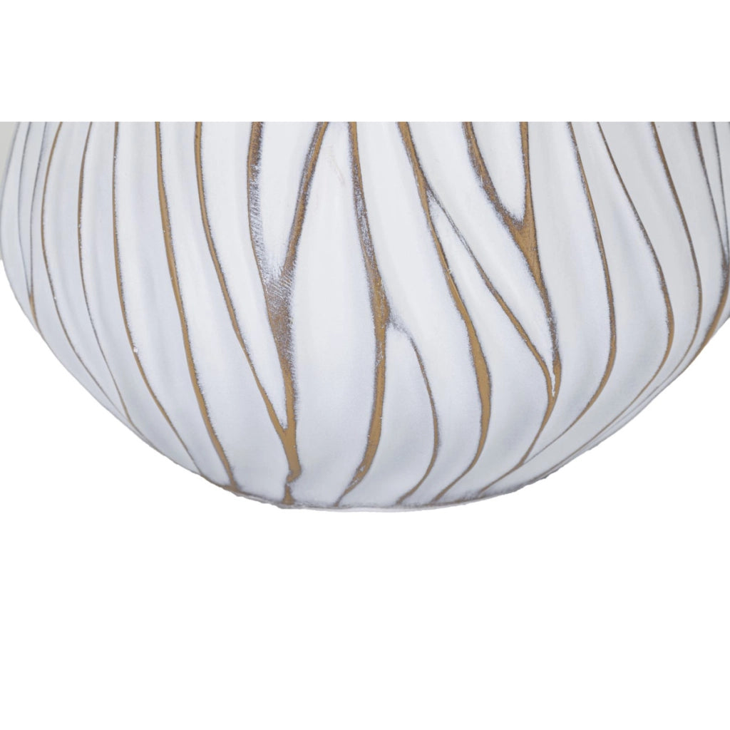 Lampada da Tavolo VKH167, Bianco, Poliresina, 35x35x48 cm