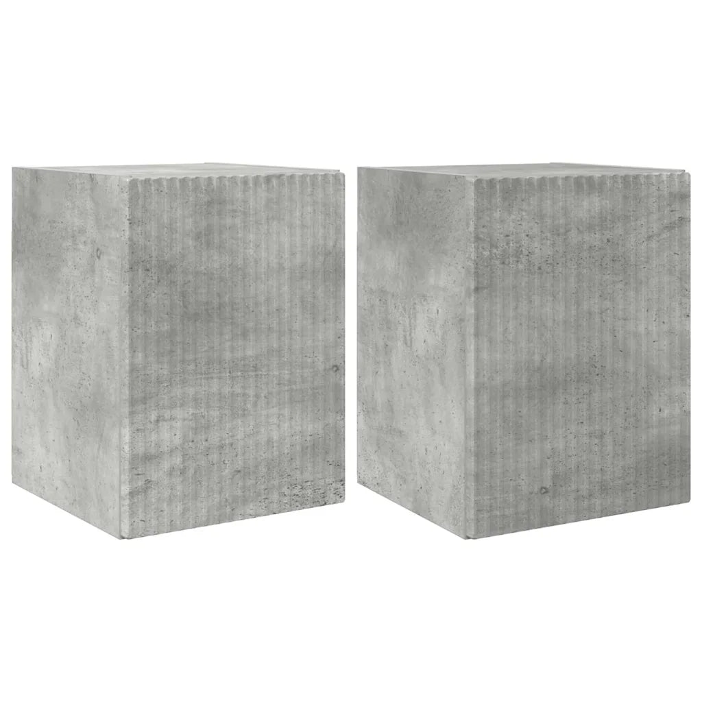 Mobile TV da parete 2 pz-Set di 2 Mobile TV a Muro-Credenza TV Calcestruzzo 30 x 31 x 40 cm