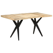 Tavolo da Pranzo 160x80x76 cm in Legno Massello di Mango Grezzo cod mxl 65526