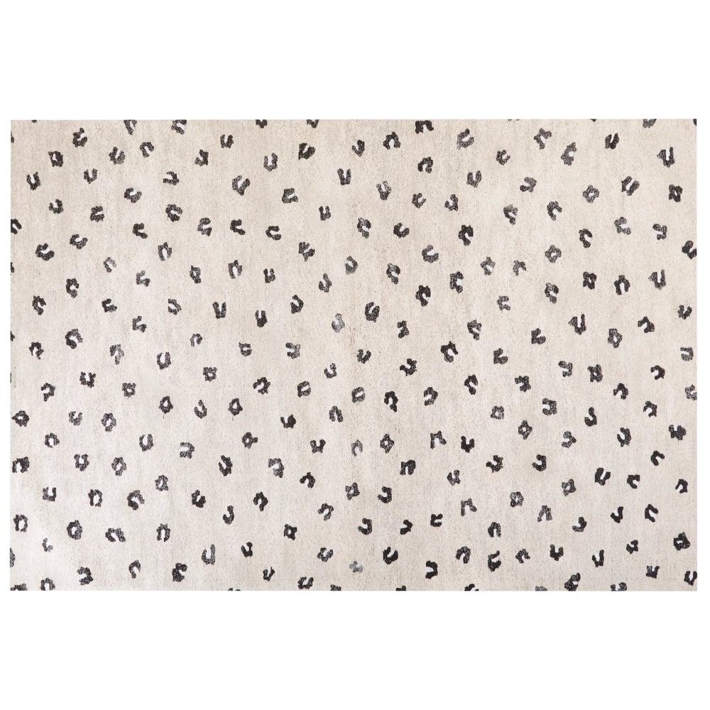 Tappeto in cotone beige chiaro 160 x 230 cm Rettangolare motivo animali moderno