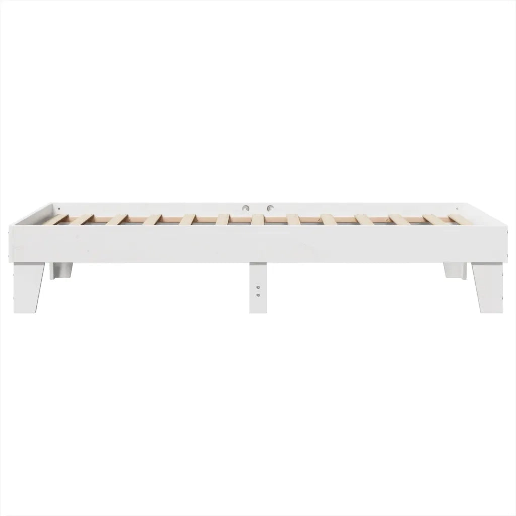 Letto senza Materasso Bianco 90x200 cm Legno Massello di Pino 855365