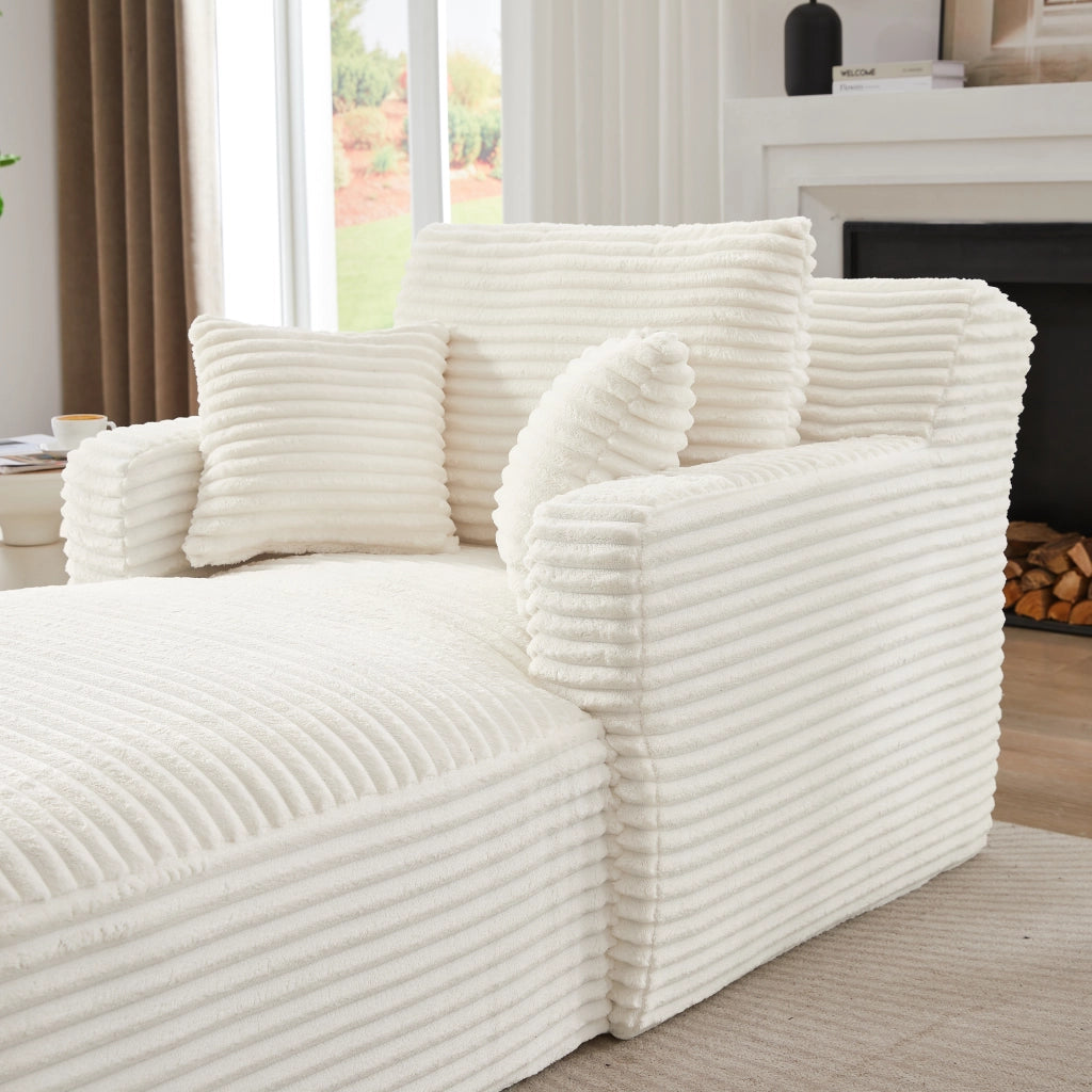 Divano Letto Chaise Longue in Tessuto ¨C MINIMAL ¨C Grigio