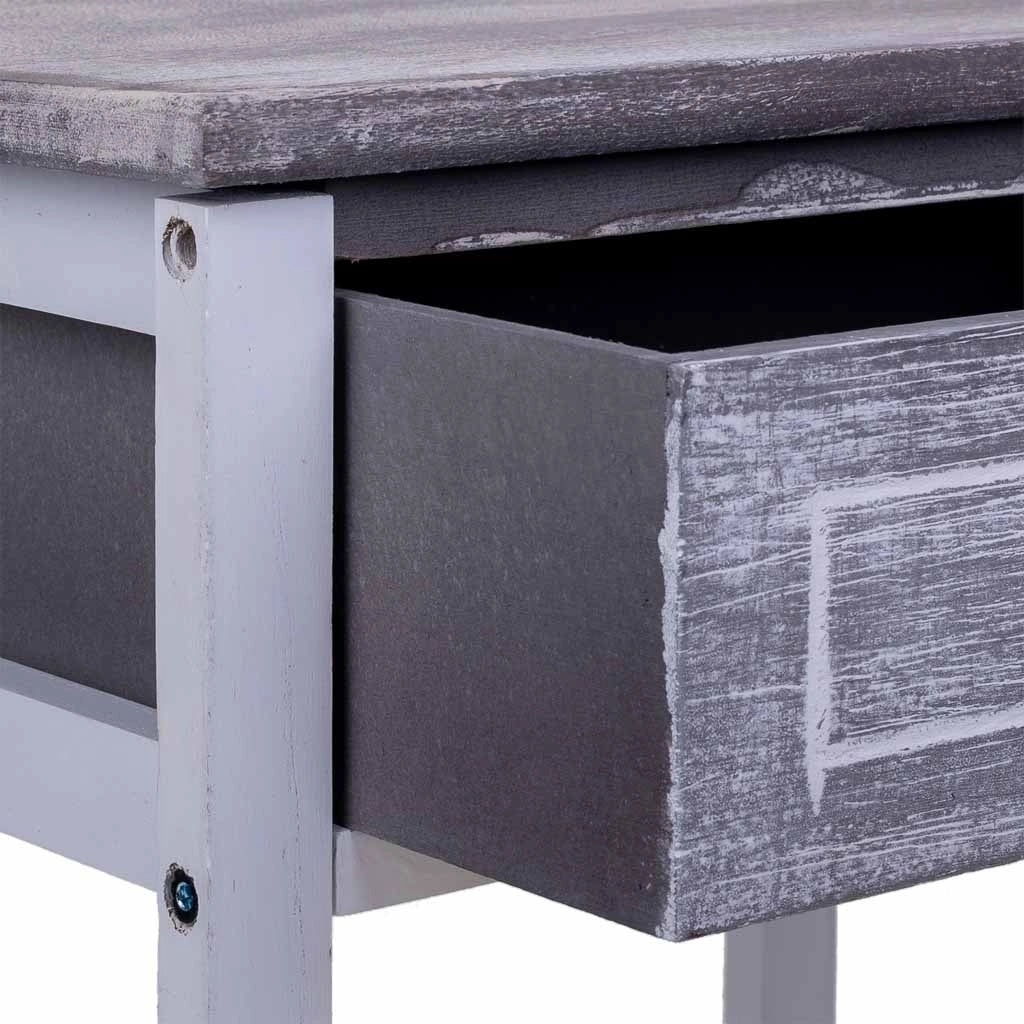Comodino in legno bianco 40x29x42