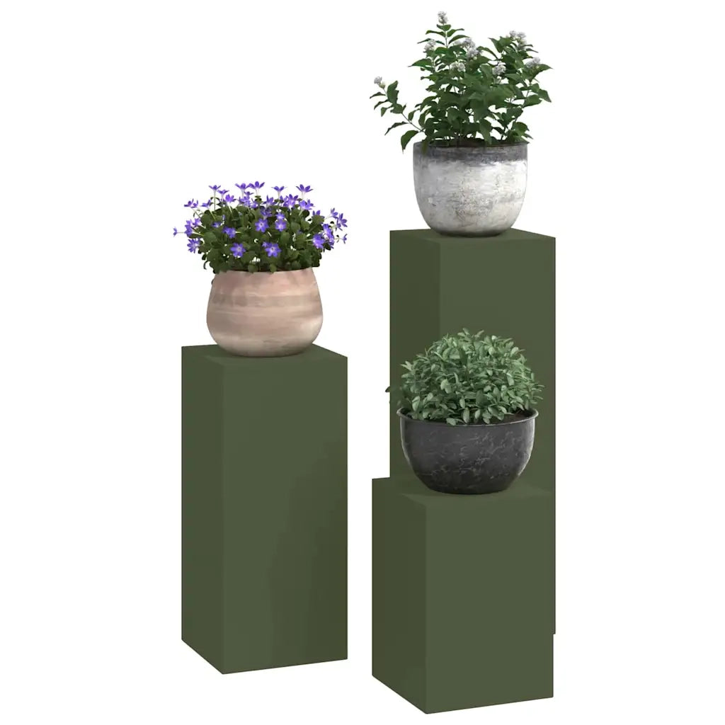 Supporto per piante 3 pcs Oliver verde Acciaio 865830