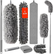 Set di spazzole staccabili per poltrone - 7 pezzi di spazzola pieghevole per angoli di soffitto - set di stracci per poltrone microfibra telescopica