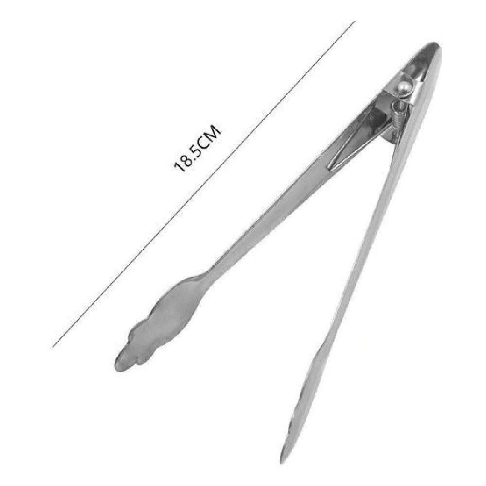 Trade Shop - Pinza Da Cucina Multiuso Clip Per Ghiaccio In Acciaio Inox 18.5cm Utensili 50343 -