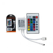 Trade Shop - Regolatore Telecomando Ir 24 Tasti Luce Musica 12v Per Strisce Led Rgb Te-rgb -