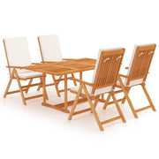 Set di mobili da giardino mobili da esterno 5 pezzi con cuscini legno massello di teak 02_0016345