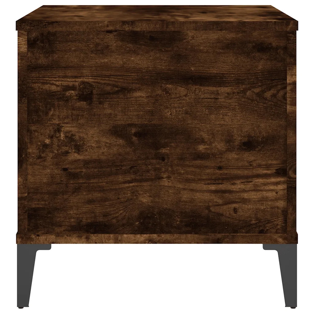 Tavolino da Salotto Rovere Fumo 60x44,5x45 cm Legno Multistrato 819577