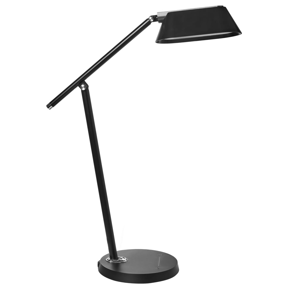 Lampada da tavolo LED per ufficio domestico con braccio regolabile e orientabile dimmer continuo e timer colore nero