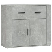 Credenza | Madia | Buffet da pranzo | Armadio da pranzo Grigio Cemento 80x33x70 cm in Legno Multistrato