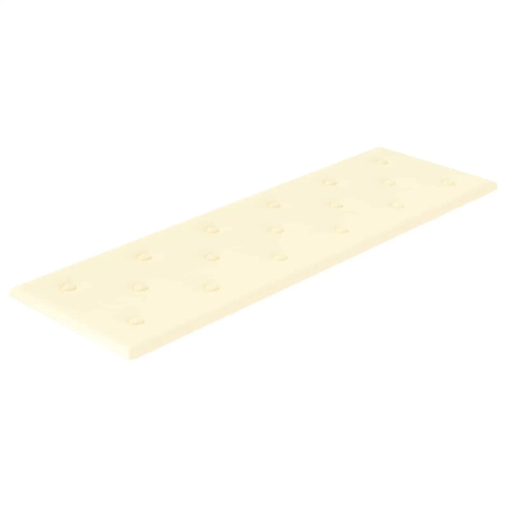 Testiera da Parete 12 pcs Crema 90 x 30 cm Pelle Sintetica 42046521