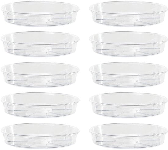 Piatti trasparenti - funzionali e di stile - confezione da 5 o 10 - plastica - diametro 12 o 14 cm