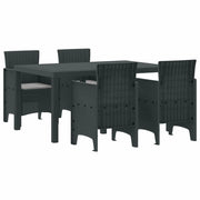Set da Pranzo per Giardino 5 pcs Antracite Rattan Polt 3378694
