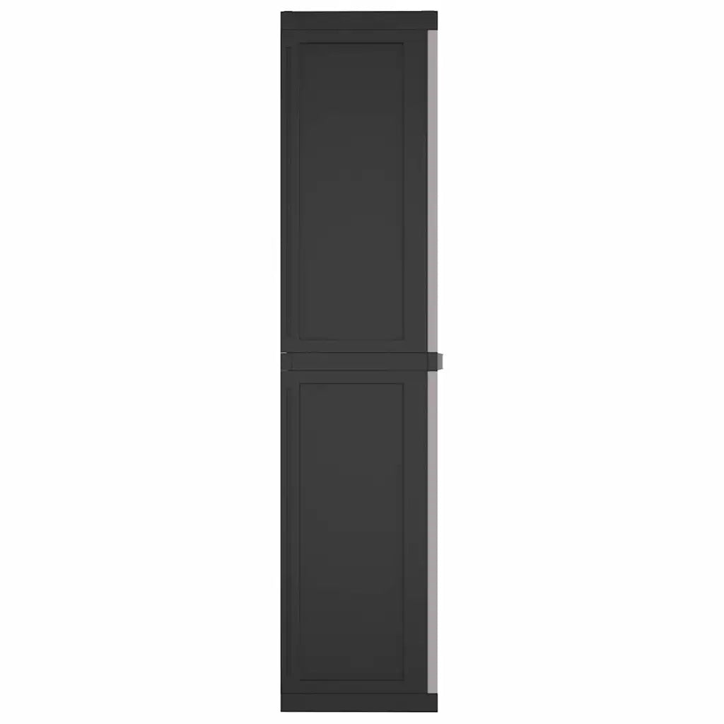 Armadio da Esterno Grigio e Nero 97x37x165 cm in PP