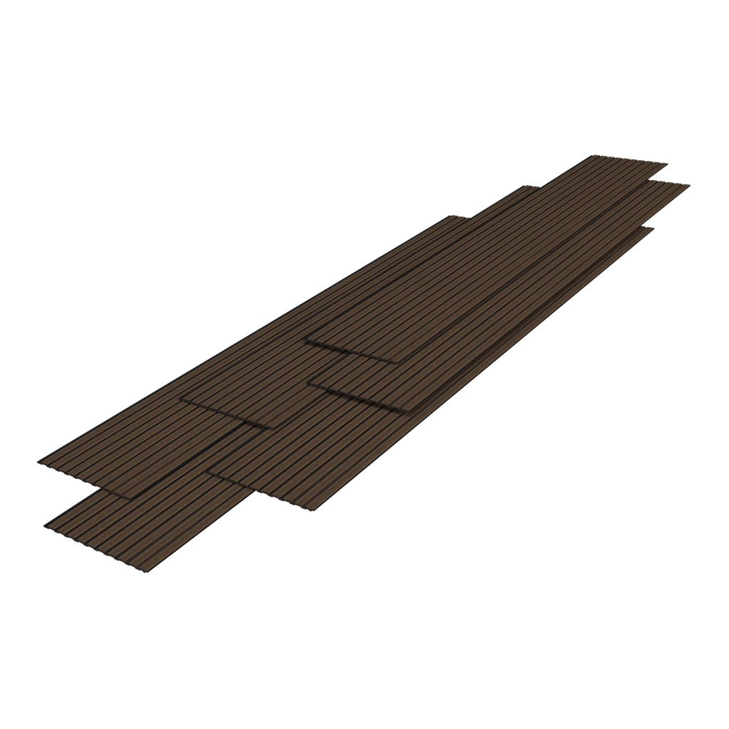 Set Bronckhorst di 12 Pannelli Murali 3D - Effetto Legno Scuro NEU.HOLZ