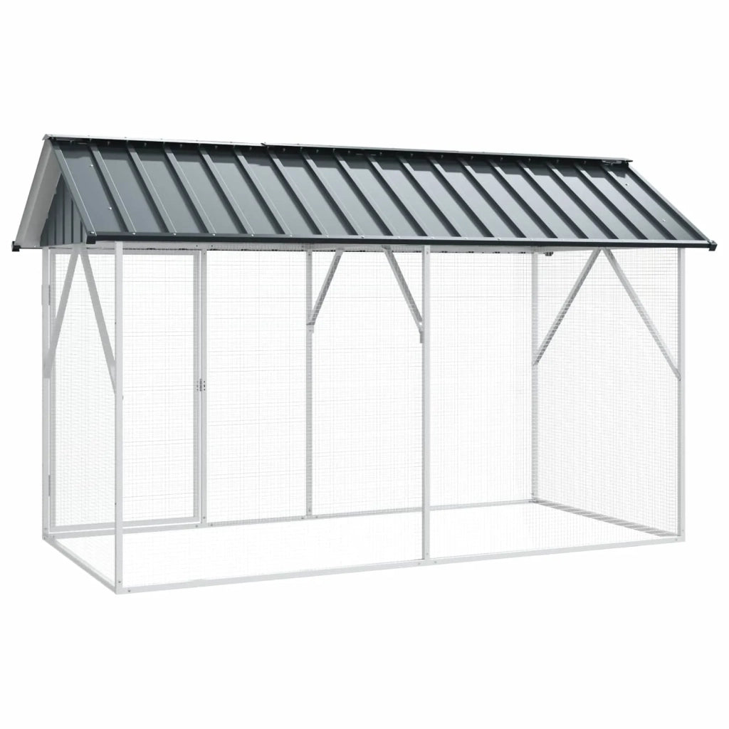 Gabbia per uccelli Antracite 227 x 112 x 141 cm Acciaio zincato CFW9520584