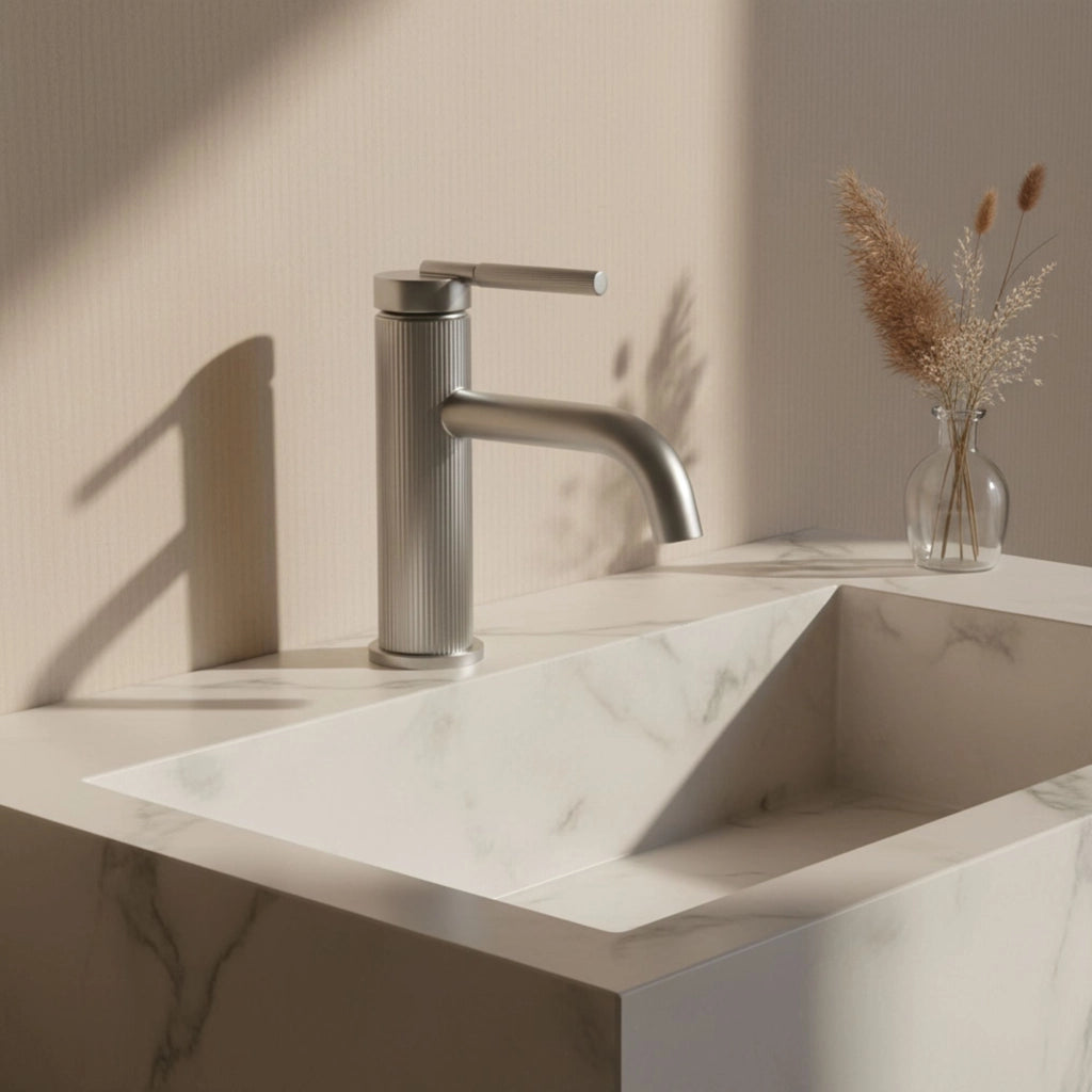 Rubinetto Da Lavabo Rea Argon Brush Nickel Low