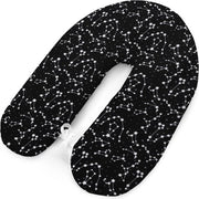 Cuscino per allattamento XXL, cuscino per dormire durante la gravidanza, con copertura per cuscino per allattamento, cuscino per dormire laterale, cuscino per allattamento, piccolo (nero cielo)