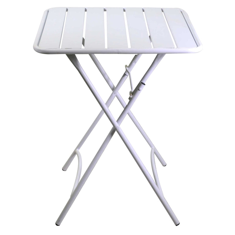 Tavolo metallo rovigo pieghevole bianco cm 80x80h72