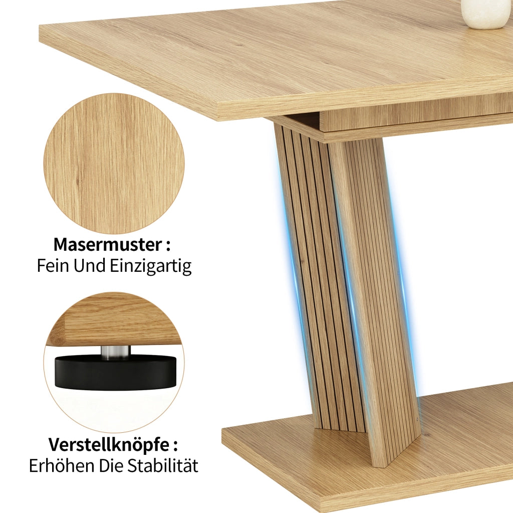 Tavolo da pranzo allungabile 120-160x80 cm in MDF marrone