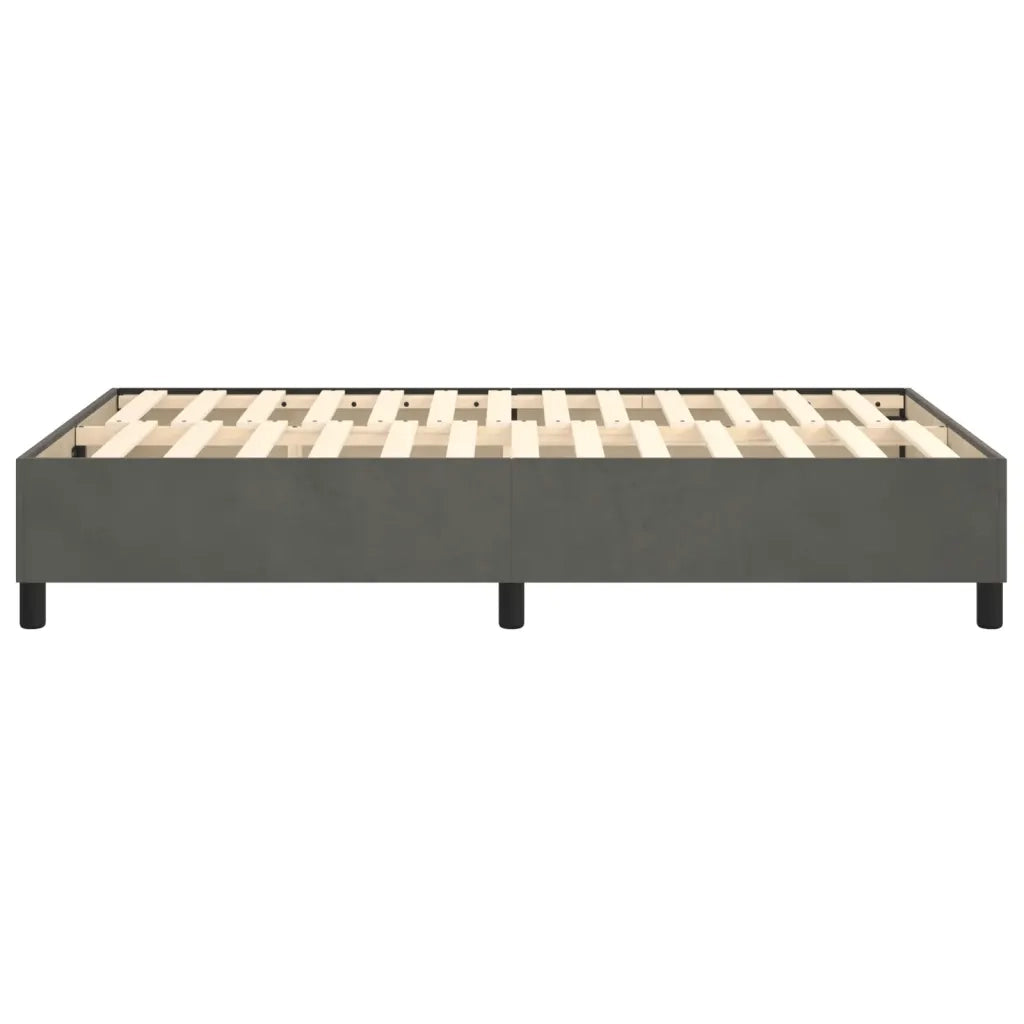 Struttura Letto a Rete a Molle-Giroletto Grigio Scuro 120x200 cm Velluto 230931