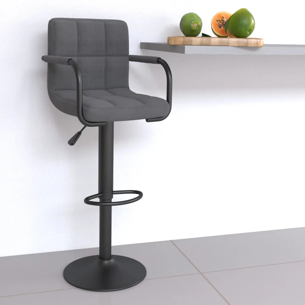 Sgabello da Bar Grigio Chiaro in Tessuto cod mxl 69078