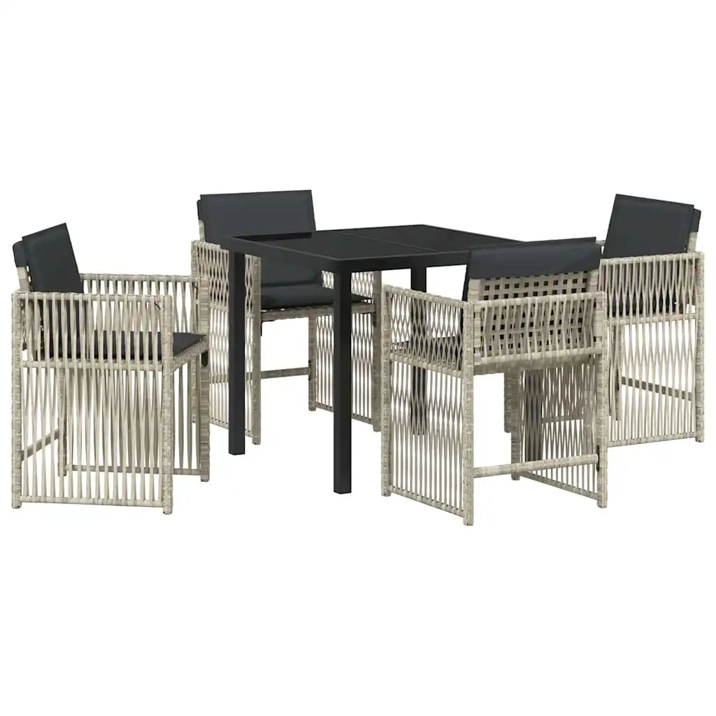 Set da Pranzo per Giardino 5 pcs Grigio chiaro 3380665