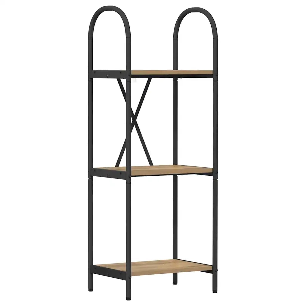 Libreria-Scaffale per Libri-Mobile di Stoccaggio Rovere artigianale 40 x 30 x 109 cm Legno multistrato 808819