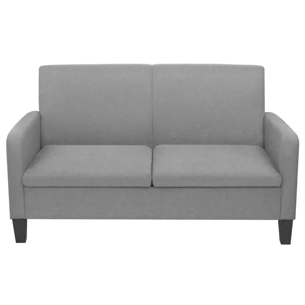 Divano a 2 Posti 135x65x76 cm Grigio Chiaro