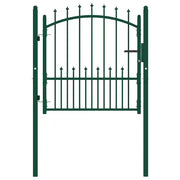 Cancello per recinzione EMMEN con punte in acciaio 104x97 cm verde CFW8713499