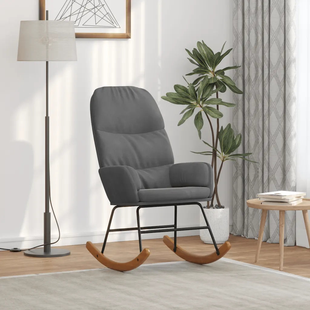 Sedia da Pranzo Grigio Scuro in Velluto CFW9420312