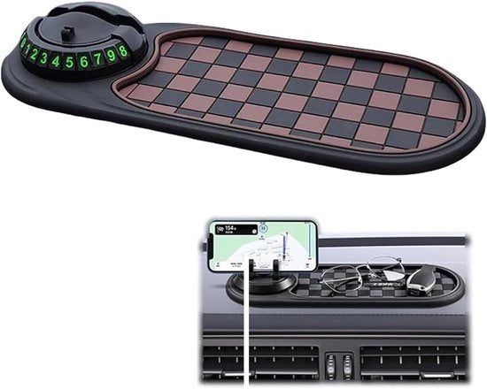 Matrice antislip per smartphone in auto, matrice antislip per dashboard di auto, matrice antislip multifunzionale per smartphone, chiavi e piccoli oggetti, progettazione ovoidale per presa sicura sul dashboard