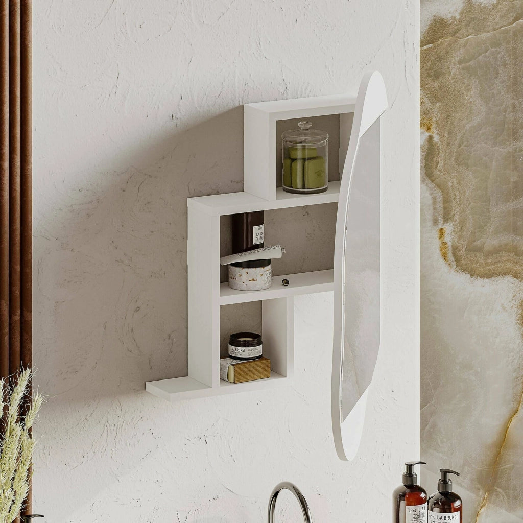 Asterisco, Specchio Materiale Struttura in Vetro, 60x75h cm Bianco