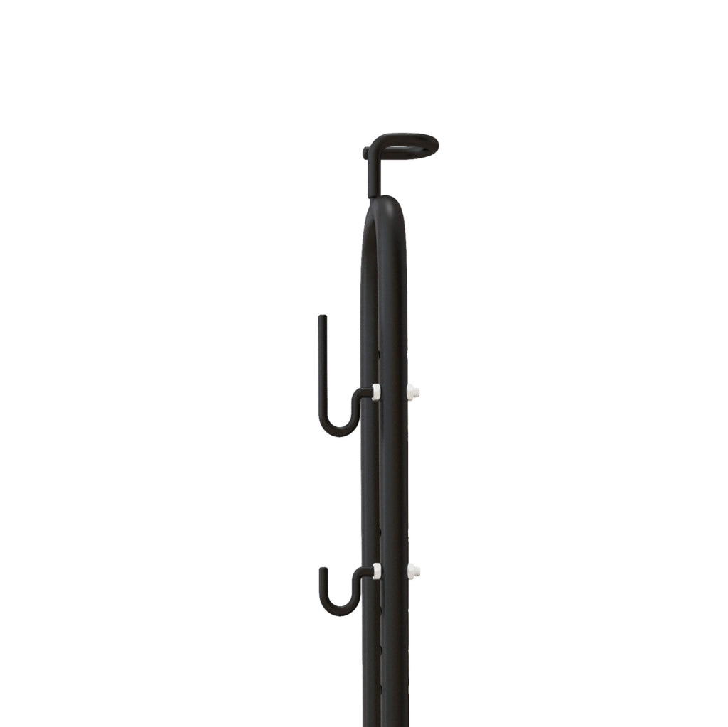 Supporto bici verticale orizzontale 41x41x121 cm metallo nero regolabile