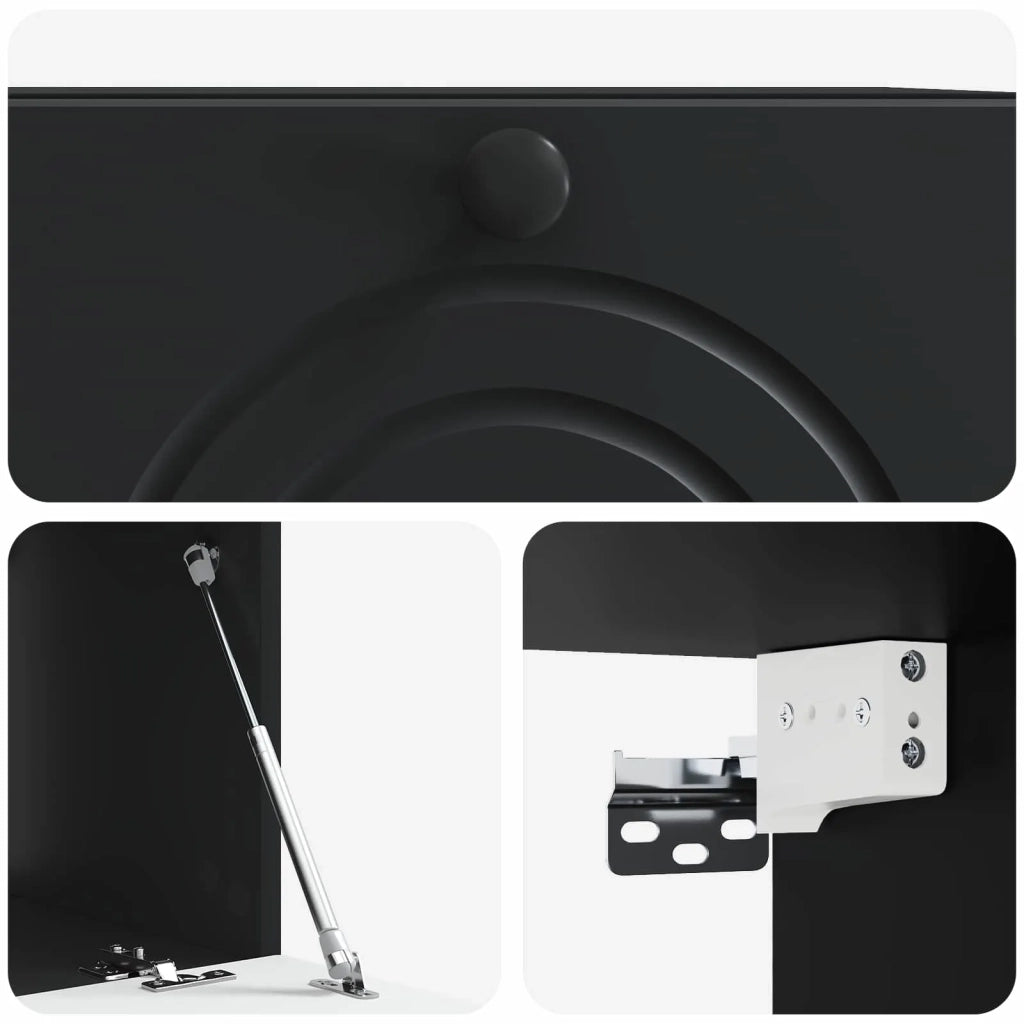 Mobile Porta TV da Muro Nero 59,5 x 41 x 30 cm 898166