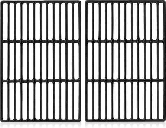 Set di Griglia in Acciaio Inox per Grill a Gas e a Legna - 2 Pezzi Smaltiti - 41,5 x 27,5 cm