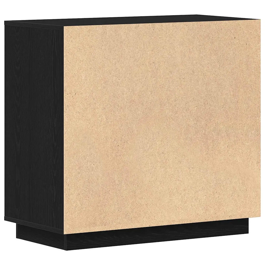 Credenza-Buffet-Armadio da cucina Rovere Nero 80 x 40 x 75 cm Legno multistrato 118909