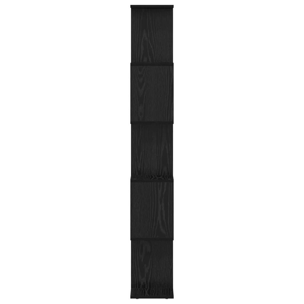Armadio per Libri 5 livelli 70 x 24 x 161 cm Rovere Nero 879669